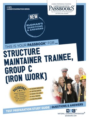 cover image of Structure Maintainer Trainee, Group C (Iron Work)